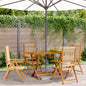 Garden Chairs 2 Pcs Solid Wood Acacia And Polypropylene