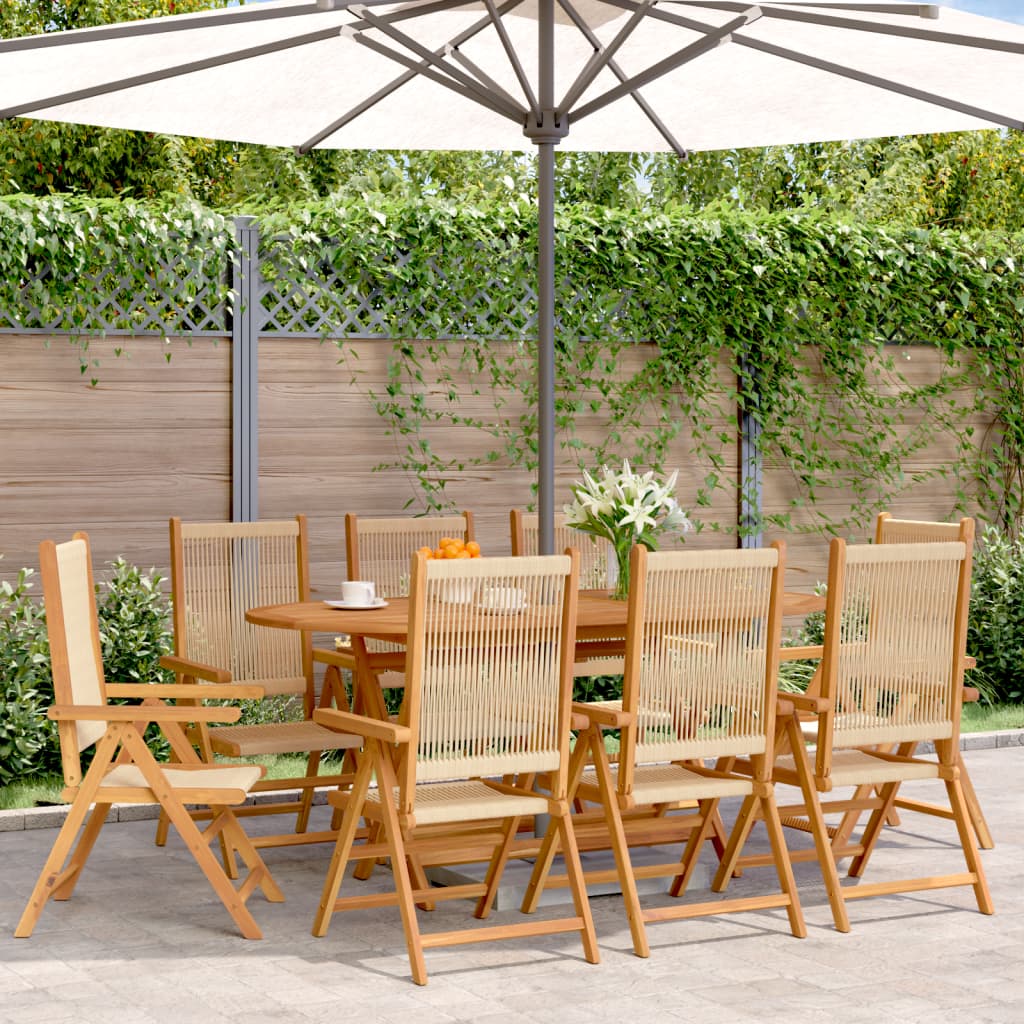 Garden Chairs 2 Pcs Solid Wood Acacia And Polypropylene