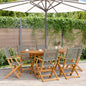 Folding Garden Chairs 6 Pcs Poly Rattan And Solid Wood