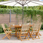 Folding Garden Chairs 6 Pcs Poly Rattan And Solid Wood