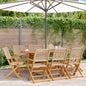 Folding Garden Chairs 6 Pcs Poly Rattan And Solid Wood