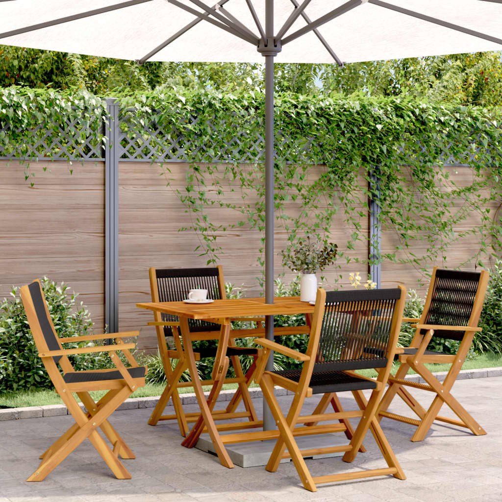 Folding Garden Chairs 6 Pcs Solid Wood Acacia