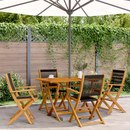 Folding Garden Chairs 6 Pcs Solid Wood Acacia