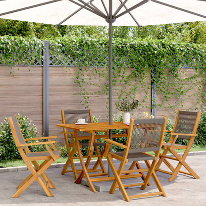Folding Garden Chairs 6 Pcs Solid Wood Acacia