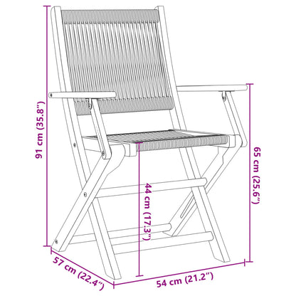 Folding Garden Chairs 6 Pcs Solid Wood Acacia