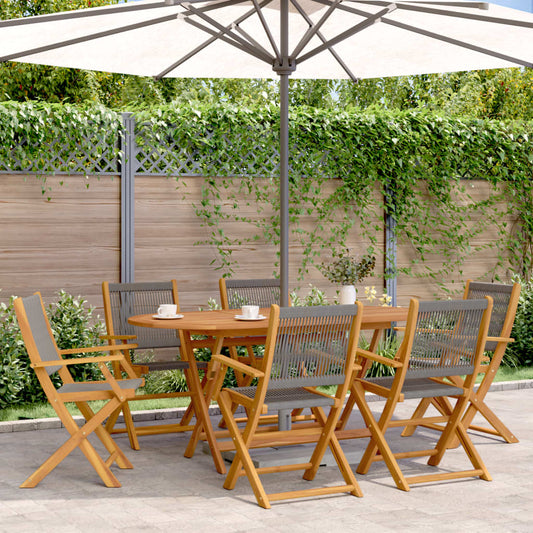 Folding Garden Chairs 6 Pcs Solid Wood Acacia