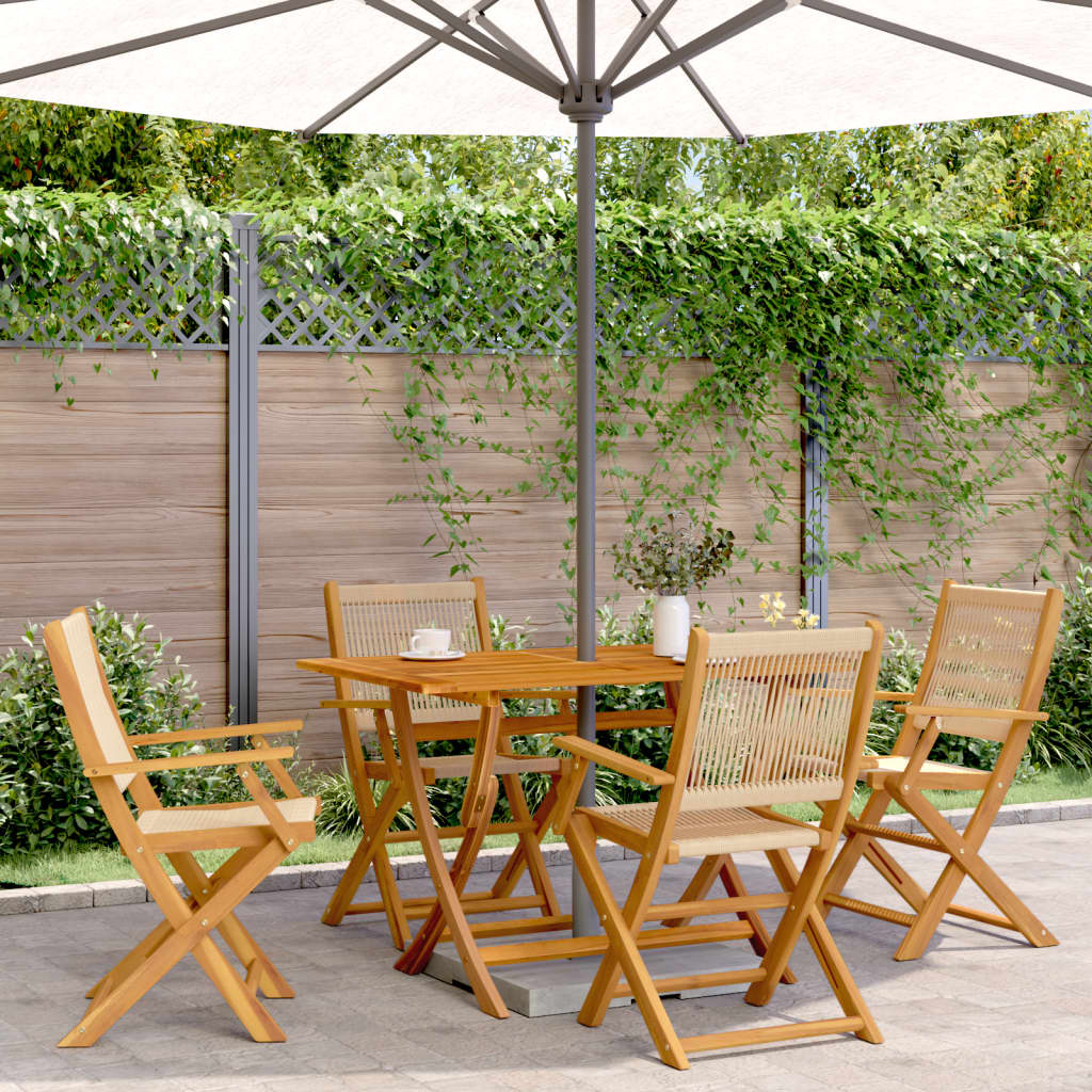 Folding Garden Chairs 6 Pcs Solid Wood Acacia