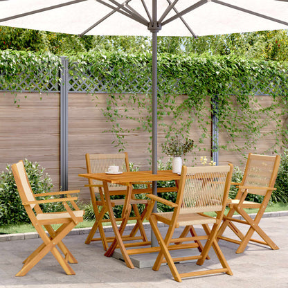 Folding Garden Chairs 6 Pcs Solid Wood Acacia