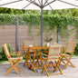 Folding Garden Chairs 6 Pcs Solid Wood Acacia