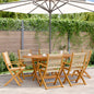 Folding Garden Chairs 6 Pcs Solid Wood Acacia