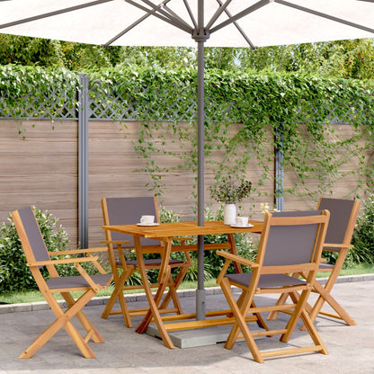 Garden Chairs 2 Pcs White Solid Wood Acacia And Fabric