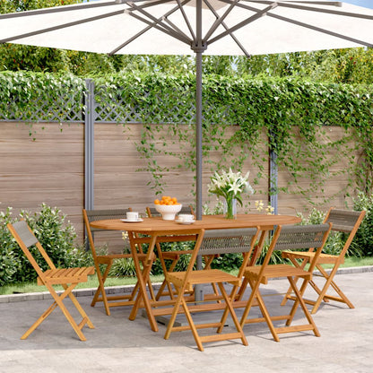 Bistro Chairs 2 Pcs Solid Wood Acacia And Rope