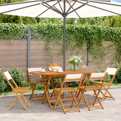 Bistro Chairs 2 Pcs White Solid Wood Acacia And Fabric