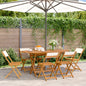 Bistro Chairs 2 Pcs White Solid Wood Acacia And Fabric