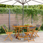 Bistro Chairs 2 Pcs White Solid Wood Acacia And Fabric