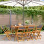 Bistro Chairs 2 Pcs White Solid Wood Acacia And Fabric