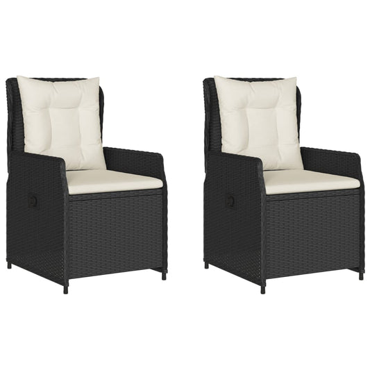 Reclining Garden Chairs 2 Pcs Poly Rattan