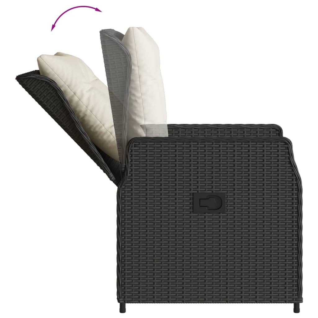 Reclining Garden Chairs 2 Pcs Poly Rattan