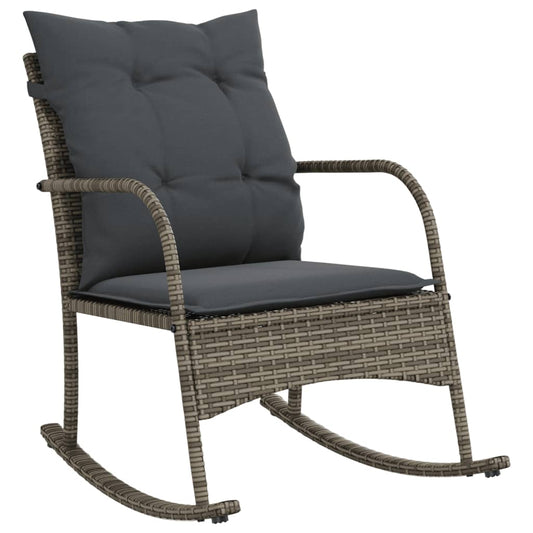 Garden Rocking Chair With Cushions Poly Rattan