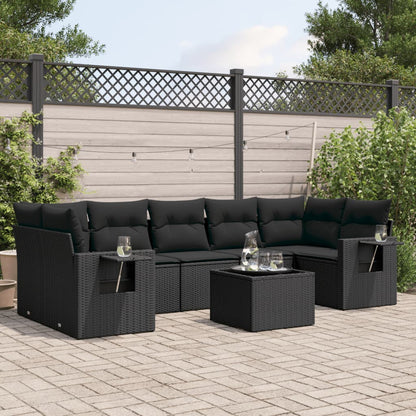 8 Piece Garden Sofa Set With Cushions Poly Rattan