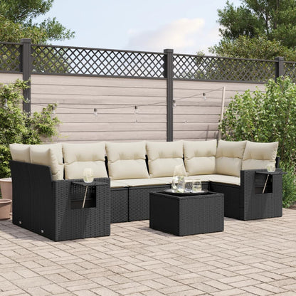 8 Piece Garden Sofa Set With Cushions Poly Rattan