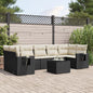 8 Piece Garden Sofa Set With Cushions Poly Rattan