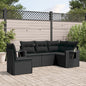 6 Piece Garden Sofa Set With Cushions Poly Rattan