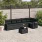 6 Piece Garden Sofa Set With Cushions Poly Rattan
