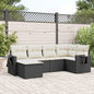 6 Piece Garden Sofa Set With Cushions Poly Rattan