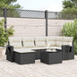 6 Piece Garden Sofa Set With Cushions Poly Rattan