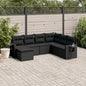 7 Piece Garden Sofa Set With Cushions Poly Rattan