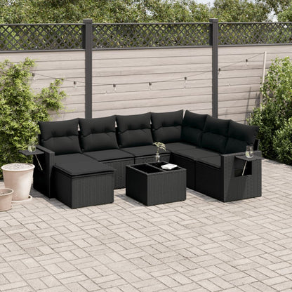 7 Piece Garden Sofa Set With Cushions Poly Rattan