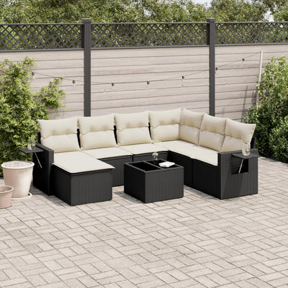 7 Piece Garden Sofa Set With Cushions Poly Rattan