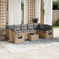 10 Piece Garden Sofa Set With Cushions Poly Rattan