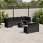 9 Piece Garden Sofa Set With Cushions Poly Rattan