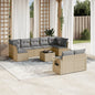 9 Piece Garden Sofa Set With Cushions Poly Rattan