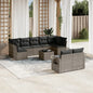 9 Piece Garden Sofa Set With Cushions Poly Rattan