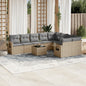 9 Piece Garden Sofa Set With Cushions Poly Rattan