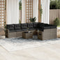 9 Piece Garden Sofa Set With Cushions Poly Rattan