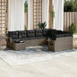 10 Piece Garden Sofa Set With Cushions Poly Rattan