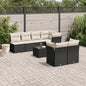 8 Piece Garden Sofa Set With Cushions Poly Rattan