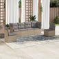 6 Piece Garden Sofa Set With Cushions Poly Rattan