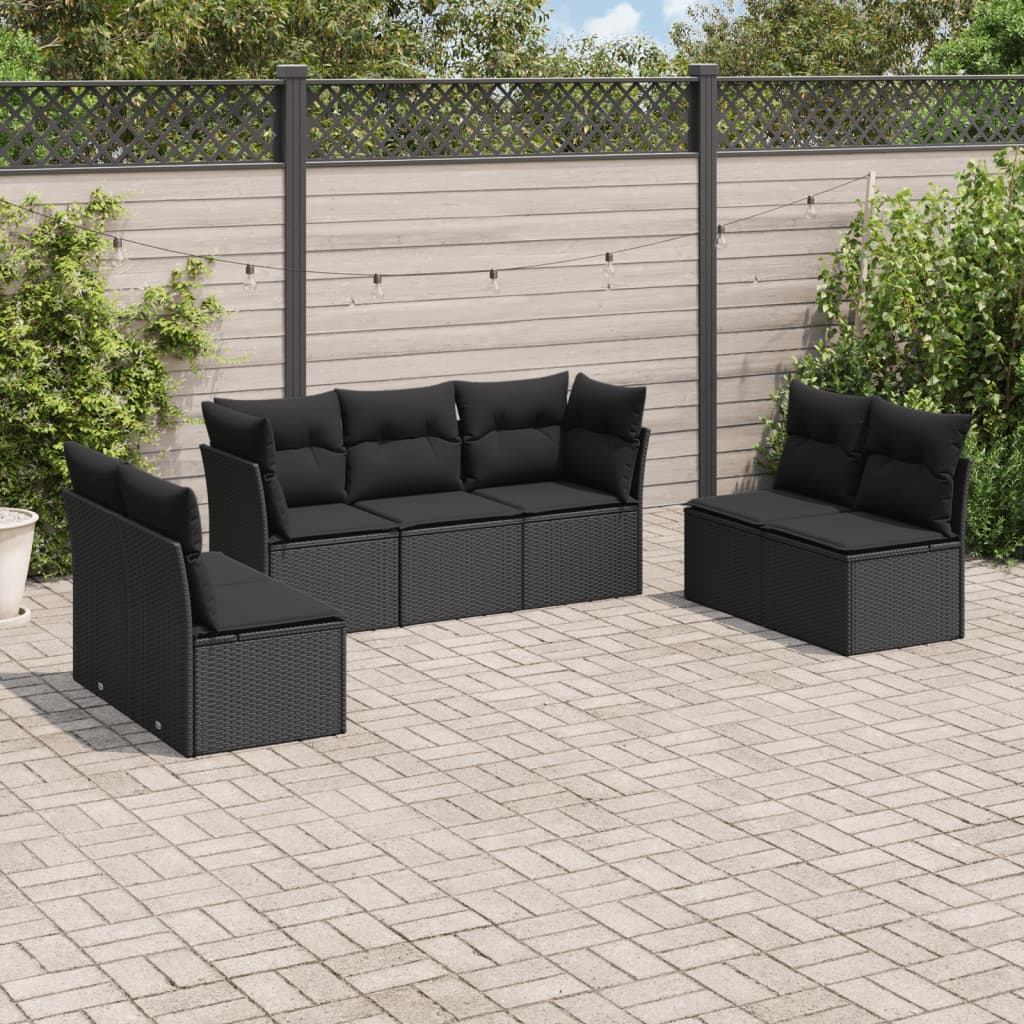 8 Piece Garden Sofa Set With Cushions Poly Rattan