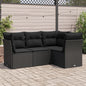5 Piece Garden Sofa Set With Cushions Poly Rattan