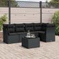 5 Piece Garden Sofa Set With Cushions Poly Rattan