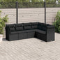 6 Piece Garden Sofa Set With Cushions Poly Rattan