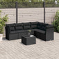 6 Piece Garden Sofa Set With Cushions Poly Rattan