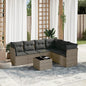 6 Piece Garden Sofa Set With Cushions Poly Rattan