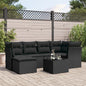 6 Piece Garden Sofa Set With Cushions Poly Rattan