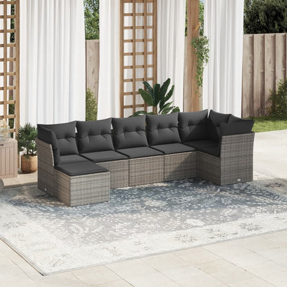 8 Piece Garden Sofa Set With Cushions Poly Rattan